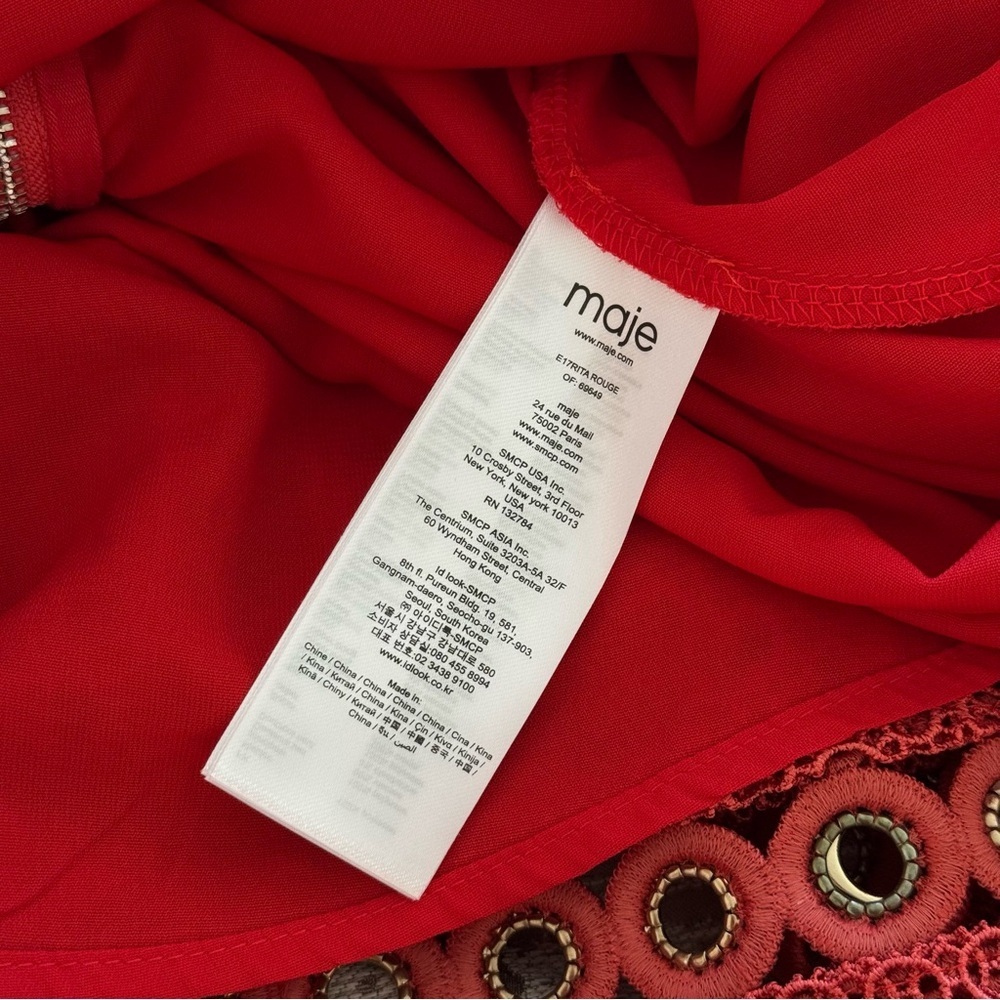 Maje Coral Sleeveless Midi Sundress, Size 1 - Picture 14 of 16